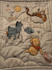 Vintage Winnie The Pooh  Friends You Are So Loved Reversible Crib Comforter