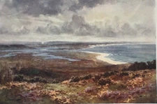 Poole Harbour from Studland in Dorset - Antique Print c1910