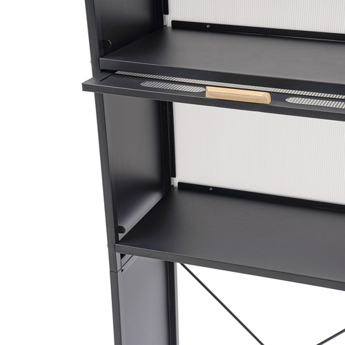 Over The Toilet Cabinet 2 Acrylic Doors Bathroom Storage Organizer W/ 4 Hooks - Picture 11 of 15