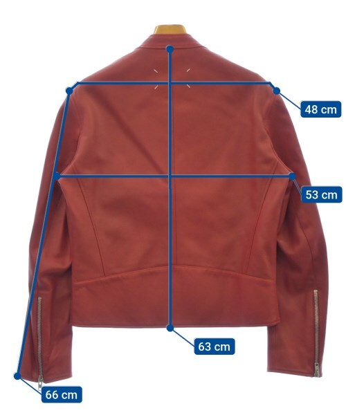 Maison Margiela Motercycle Jacket Red 48(Approx. L