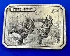 Final Spirit - Alice in Wonderland series Bergamot Brass Works 1974 Belt Buckle