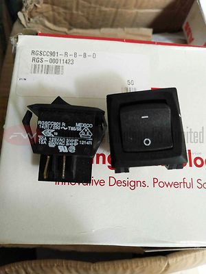 RGSCC901-R-B-B-D RGS-00011423 Rocker Switch DPST ON-OFF 20A 250VAC x 2PCS NEW