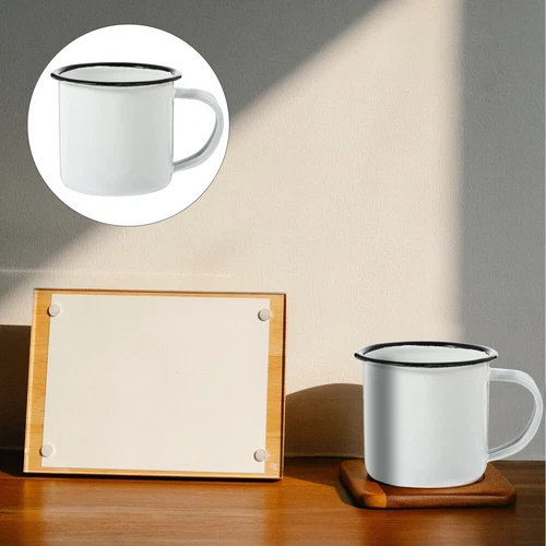 Metal Shot Glass Tin Coffee Mug Metal Wine Cup Large Enamel Mug Camping