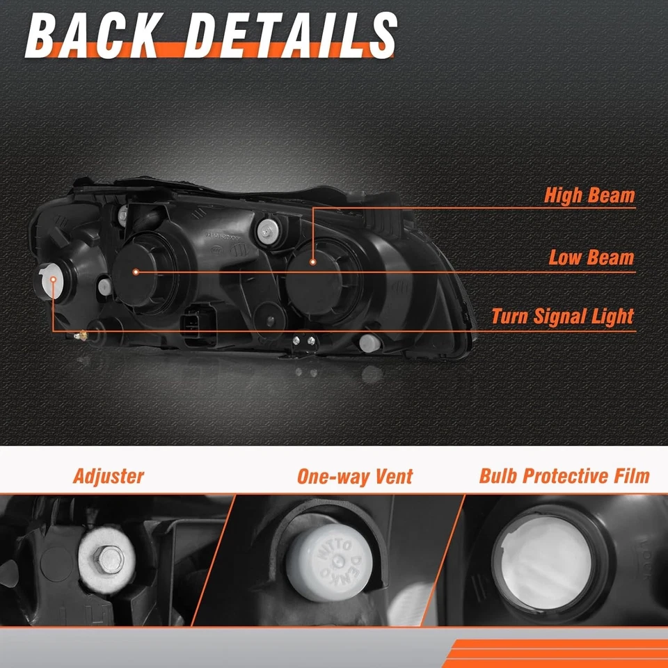 Conjunto de faros para Hyundai Elantra 2004 2005 2006 carcasa cromada par izquierda+derecha Foto 4 de 4