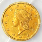 1849-C Liberty Gold Dollar G$1 - Certified PCGS AU Details - Rare Charlotte Coin