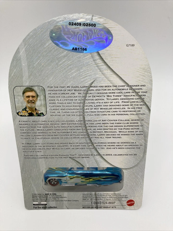 Hot Wheels RLC 2004 Passion Too Larry Wood World Tour (solo 2500 hecho) Foto 3 de 4