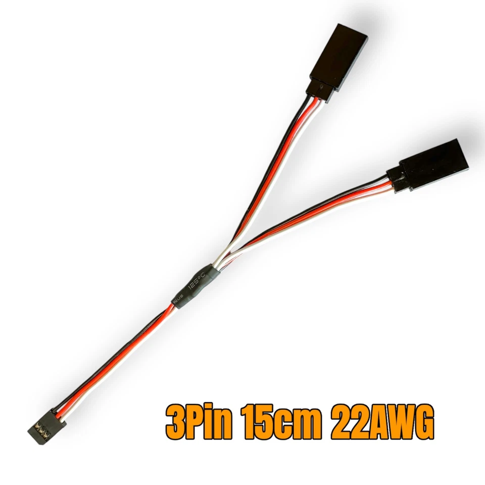 ✅ 3 Stück Servo Y Kabel Verlängerungskabel 15cm Servokabel Futaba Robbe Stecker - Bild 2 von 4