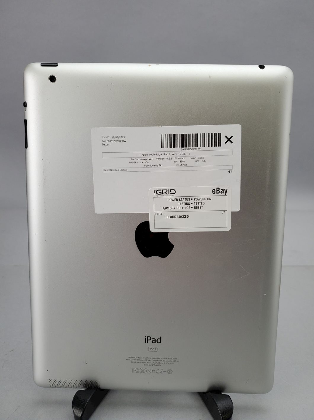 Apple iPad 2 MC769LL/A Black Dual Core Wifi 32 GB 9.7 in Touchscreen