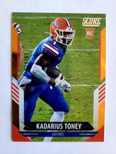 2021 PANINI SCORE ORANGE KADARIUS TONEY RC! 19/575! 1/1! JERSEY NUMBER! CHIEFS!