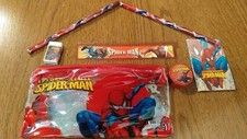 Spiderman Spider-man Spider Man Pencil Case W/ Accessories Bag US Seller New 
