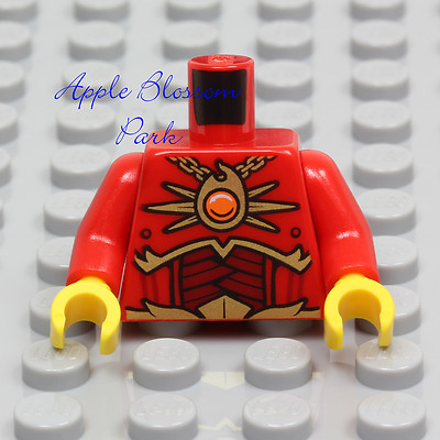 NEW Lego Chima RED MINIFIG TORSO -Dark Gold Fire Chi Chain Pendant Phoenix Armor