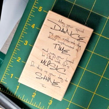 Verses MAY YOUR SPIRIT DANCE Background Rubber Stamp