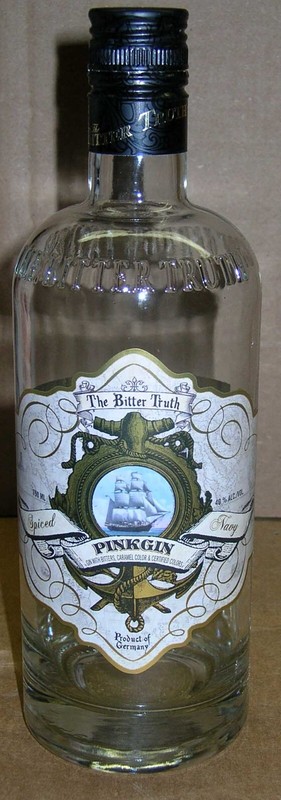 PINKGIN The Bitter Truth Gin, Empty Bottle, 750ML