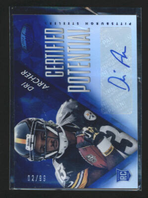 DRI ARCHER 2014 PANINI CERTIFIED POTENTIAL BLUE ROOKIE AUTO #02/99 AD3548
