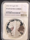 2022 W American Silver Eagle NGC PF  69 Ultra Cameo 1oz .999 Silver Coin