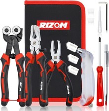 Rizom Glass Cutting Tool, Cutter 2-20MM, 8" Tile Nippers, 8" Running Pliers