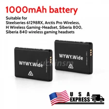 2 PCS 160240 Battery for Steelseries Arctis Pro Wireless,61298RX,Siberia 800