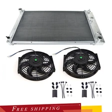 For 70-81 Chevy CAMARO 78-87 MONTE CARLO 3-Row Aluminum Radiator+2X 10" Fan Kit