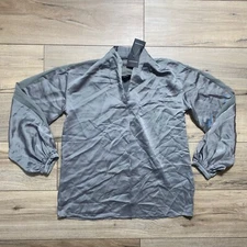 Club Monaco Women's Sheer Combo Blouse Relaxed Fit Blouson Sleeves XS Green