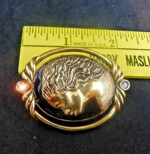 AVON Pendant Brooch Pin Coreen Simpson Beautiful Regal Black Woman Cameo Vintage - Picture 9 of 11