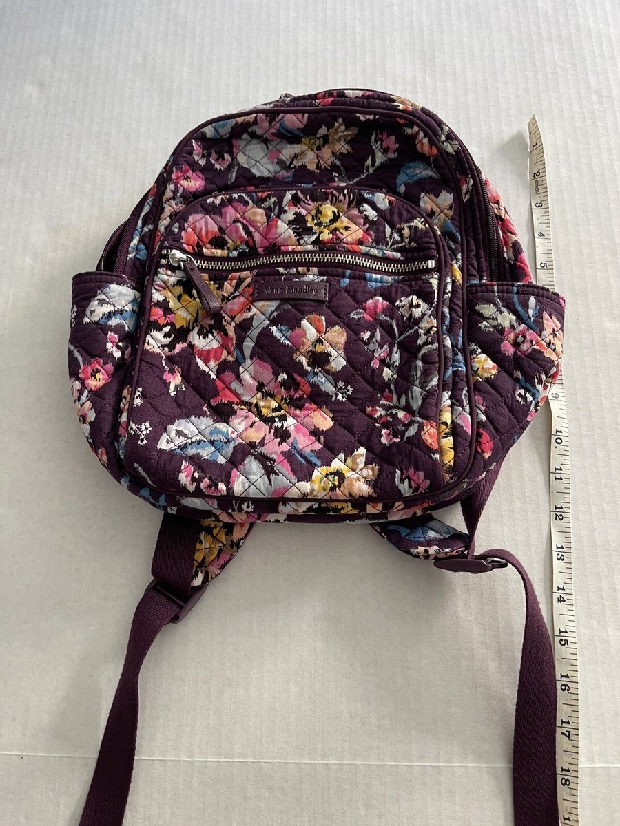 Vera Bradley Floral Indiana Rose Small Campus Backpack Purse VERA BRADLEY Iconic Small Backpack Quilted Indiana Rose  main image 3