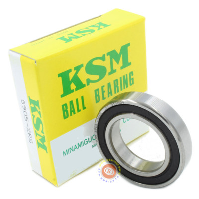 6905-2RS 25mm Radial Ball Bearing with Rubber Seals -- KSM Japan