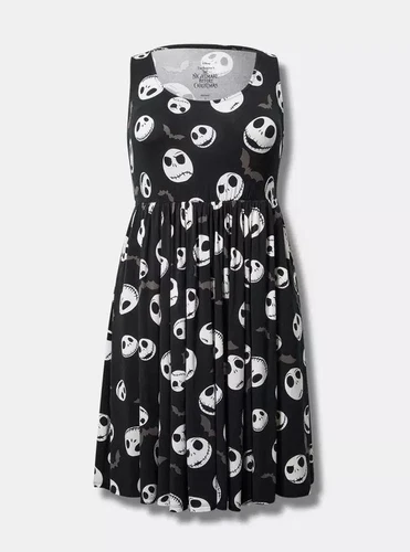 Torrid Disney Nightmare Before Christmas Jack Sleeveless Skater Dress Size 5 NWT
