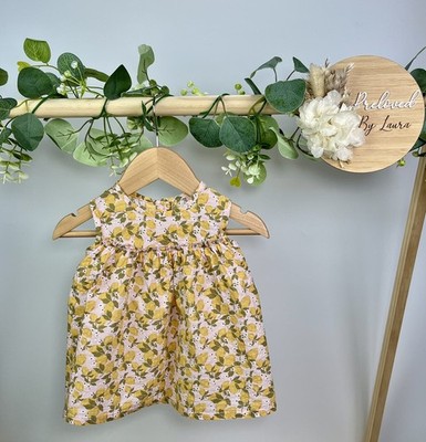 NEXT Baby Mädchen Preloved Kleid Zitronenmuster bis 3 Monate