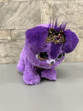 Sparkle Pets Princess Yorkie Puppy Mazie Interactive Plush Toy Purple Works