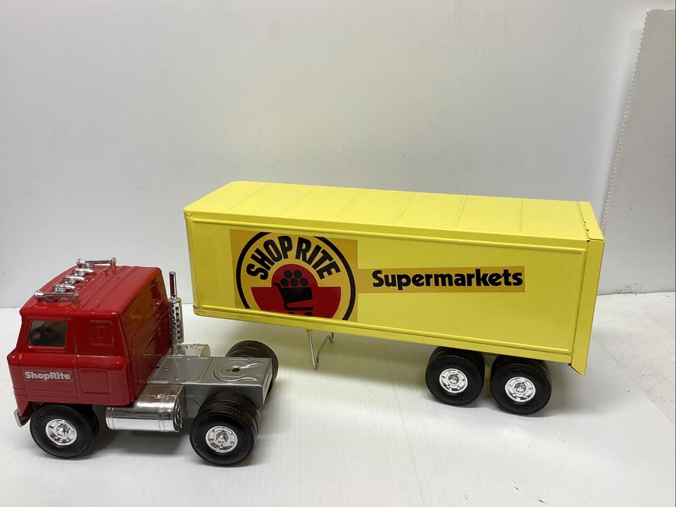 Vintage ERTL Shop Rite Supermarket Semi Tractor & Trailer~#2504 & 2544~Good Cond - Image 3 of 4