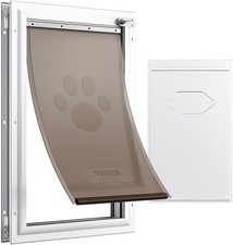VEVOR Pet Door for Door with Lock and Magnetic Flap System Aluminum Frame Small