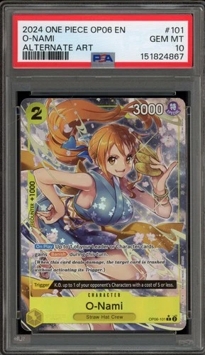 One Piece CCG O-Nami Alternate Art OP06-101 PSA 10 Gem Mint