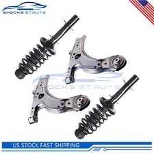 4 Pcs Front Complete Struts Lower Control Arm Kit For VW Jetta Golf Beetle Pair