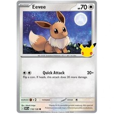 Eevee 118/128 30th Celebration Holo