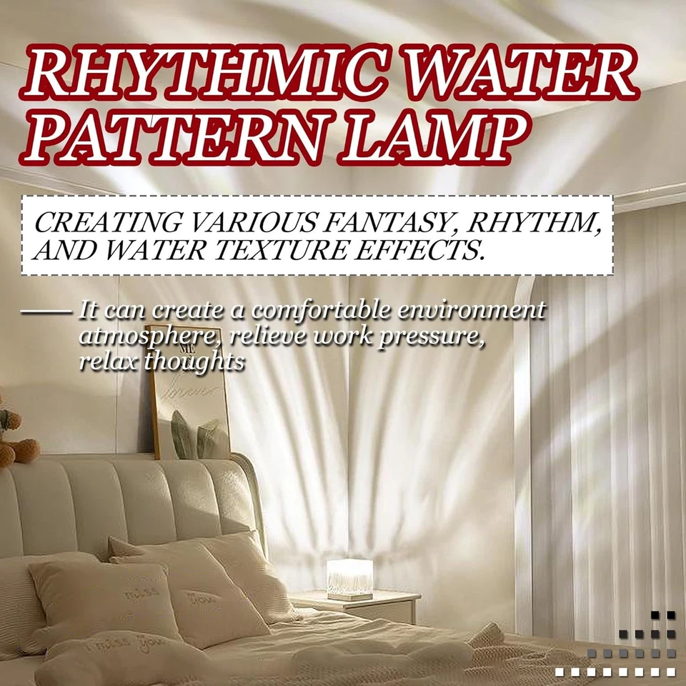 LED Nordlicht Projektor Lampe 16RGB Farbwechsel Wasserwellen Lampe Nachtlicht DE - Bild 2 von 4