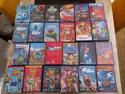 Disney Pixar 24 Dvd Collection Bundle Kids Movies Toy Story 1 2 3 4 Finding Nemo