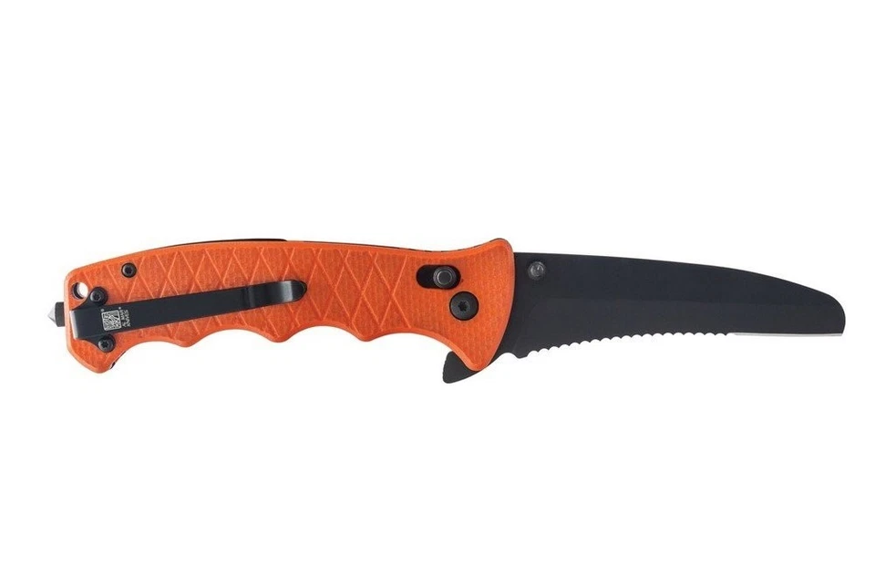 Cuchillo Plegable Naranja Rescate Asistido Al Mar Parte Dentada D2 Hoja de Herramienta 1050RAK Foto 2 de 4