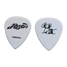 Poison CC Deville White Tortex Guitar Pick Thick Pick