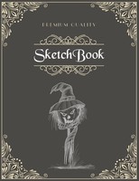 "Premium Sketchbook 8.5\"X11\" 110 Blatt: Halloween Ghost Design Matte"