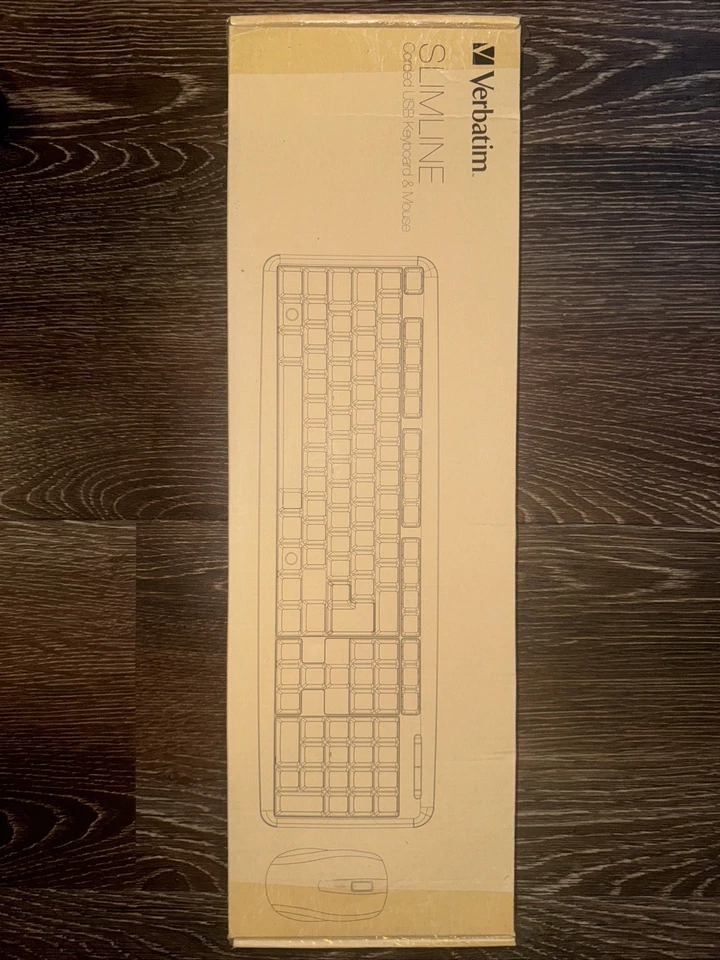 NIB black Verbatim Slimline Corded USB keyboard & Mouse 99202 - Image 2 of 2