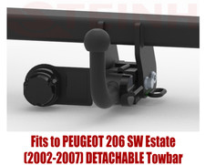 Abnehmbarer Tow Bar Für PEUGEOT 206 SW Kombi (2002-2007) Ohne Elektrik - P018