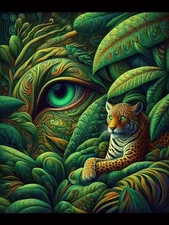 Shamanic Vision 23 Jaguar Eye PRINT Collection ACEO ATC