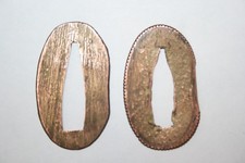 Copper Date Plate Set Thick Polished 2pcs Traditional Collectible