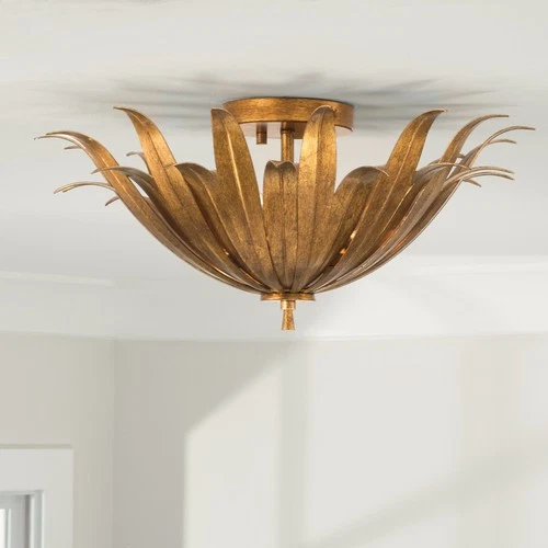 Capital Lighting 249531 Eden 3 Light 18"W Semi-Flush Bowl Ceiling - Gold - Picture 7 of 7