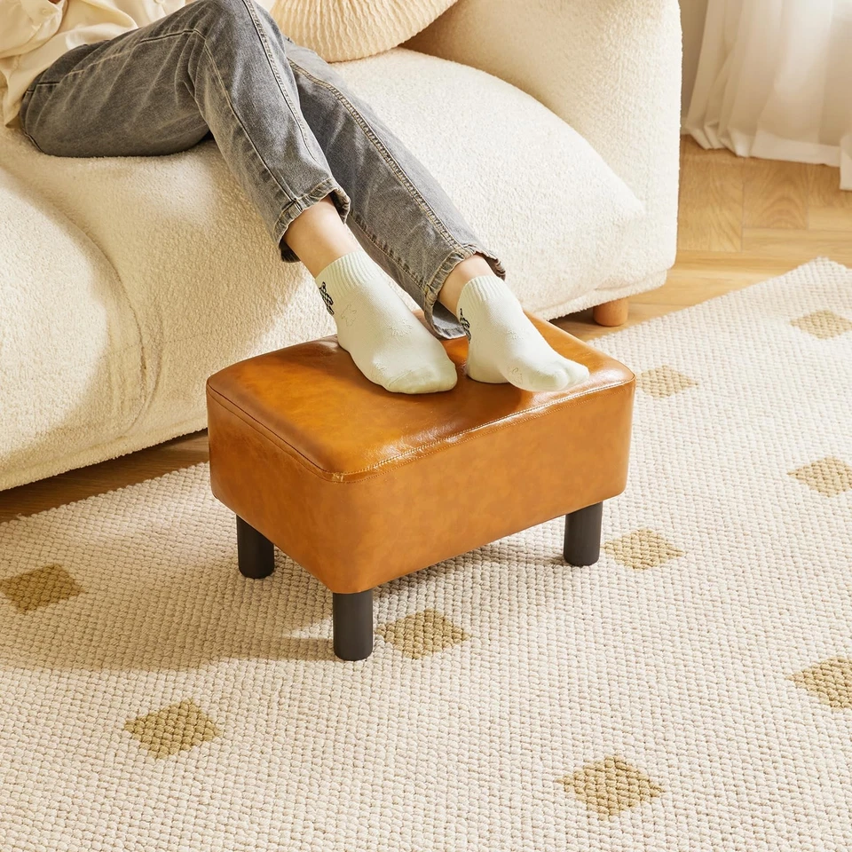 Hölzerner Sitzhocker Rechteckiger, Sitzhocker, Fußablage, Pouf Sitzpuff, Fuss... - Bild 3 von 4