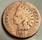 1881 Indian Head Cent - Heavy Circulated Filler 140 Year Old Penny BN1378