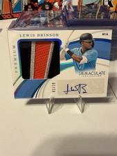 2018 Panini Immaculate Collection Lewis Brinson Patch Auto /10 1st On Print!