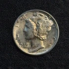 1944-P Mercury Dime 90% Silver Gem BU with Toning
