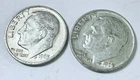 1963 Roosevelt Dimes, 90% Silver Lot Of 2 Circulated Coins Free Shipping #8730