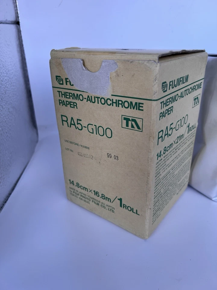 Raro Nuevo FujiFilm Papel Película Termo-Autocromo 14.8cm X 16.8m Rollo RA5-G100 BinP Foto 3 de 4